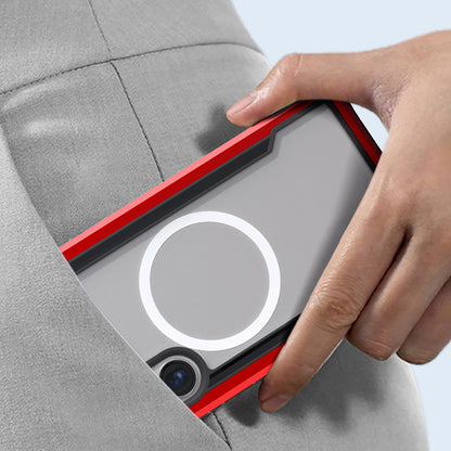 Galaxy S24 Ultra Kılıf M-safe Şarj Özellikli Airbagli Raptic Shield Serisi Şeffaf Arka Yüzey Kapak Colorful