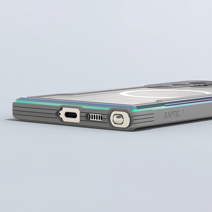 Galaxy S24 Ultra Kılıf M-safe Şarj Özellikli Airbagli Raptic Shield Serisi Şeffaf Arka Yüzey Kapak Colorful