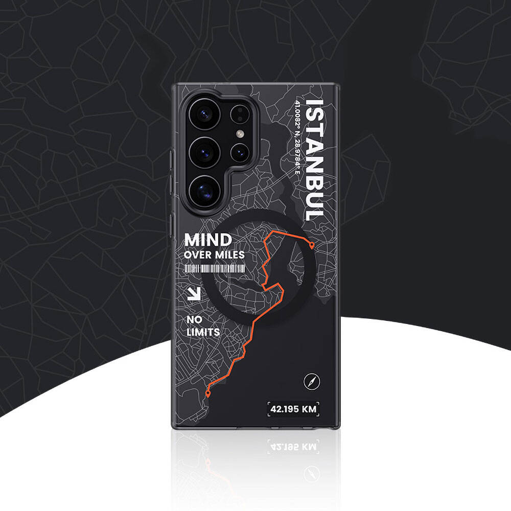 Galaxy S24 Ultra Kılıf M-safe Şarj Özellikli Benks City Serisi Kapak Siyah