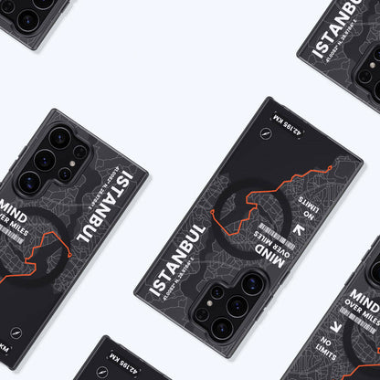 Galaxy S24 Ultra Kılıf M-safe Şarj Özellikli Benks City Serisi Kapak Mavi