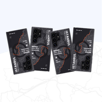 Galaxy S24 Ultra Kılıf M-safe Şarj Özellikli Benks City Serisi Kapak Siyah-Turuncu