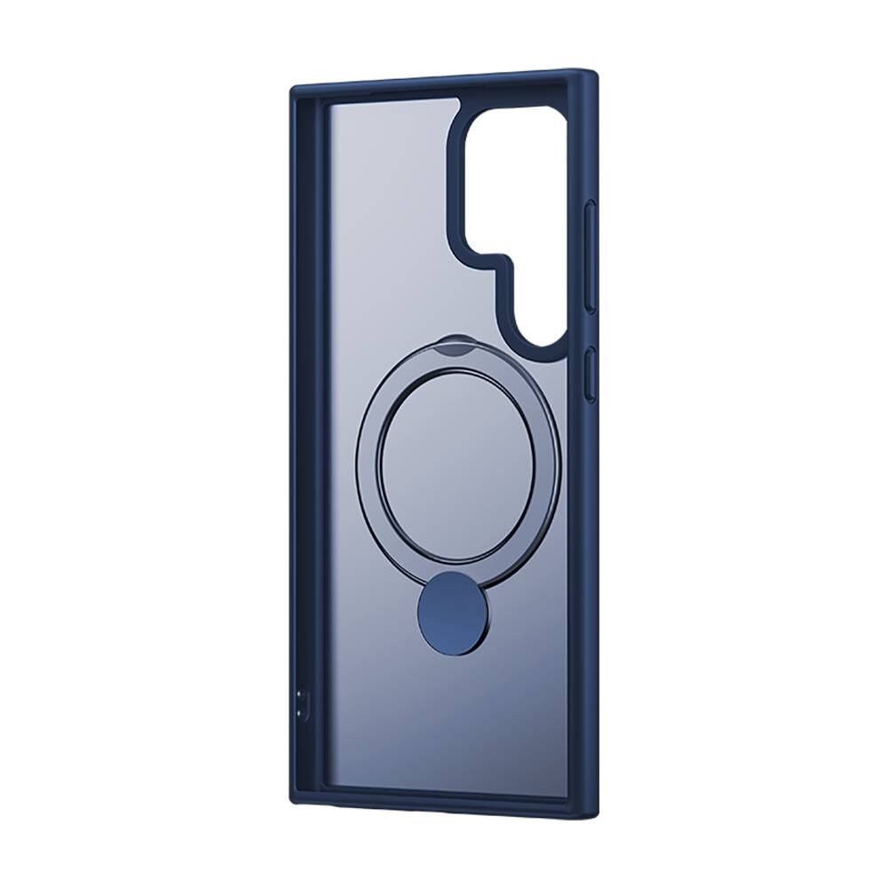 Galaxy S24 Ultra Kılıf M-safe Şarj Özellikli Benks Standlı Mist Protective Kapak Mavi