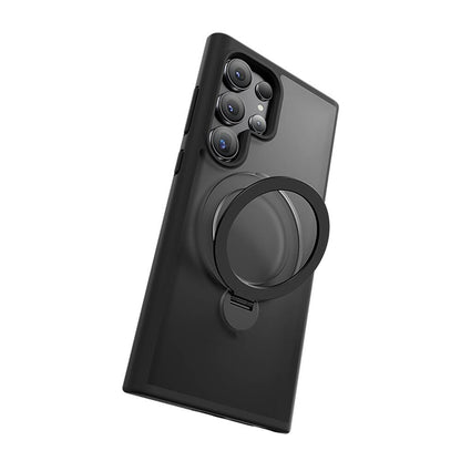 Galaxy S24 Ultra Kılıf M-safe Şarj Özellikli Benks Standlı Mist Protective Kapak Mavi