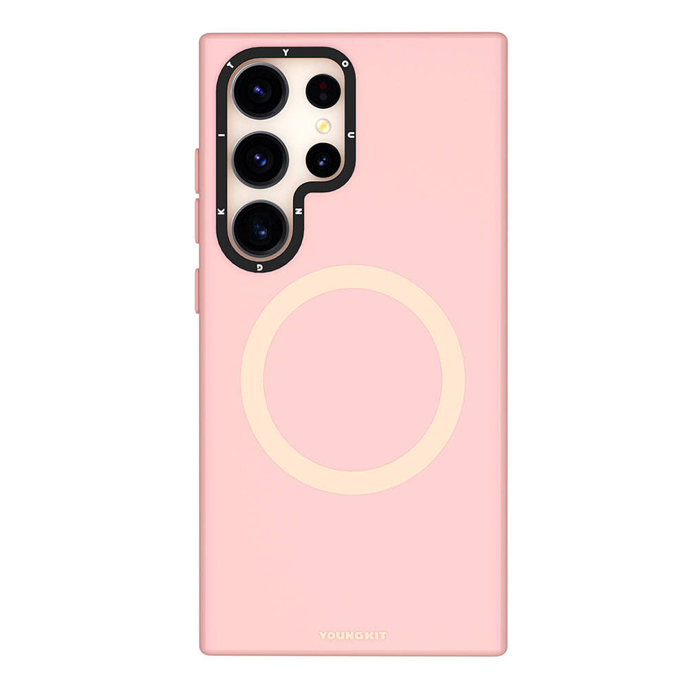 Galaxy S24 Ultra Kılıf M-safe Şarj Özellikli Çizilmeye Ve Aşınmaya Dayanıklı Youngkit Velvet Serisi Kapak Mavi