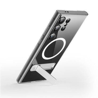 Galaxy S24 Ultra Kılıf M-safe Şarj Özellikli Kamera Korumalı Standlı Wiwu KCC-025 Aurora Serisi Kapak Şeffaf