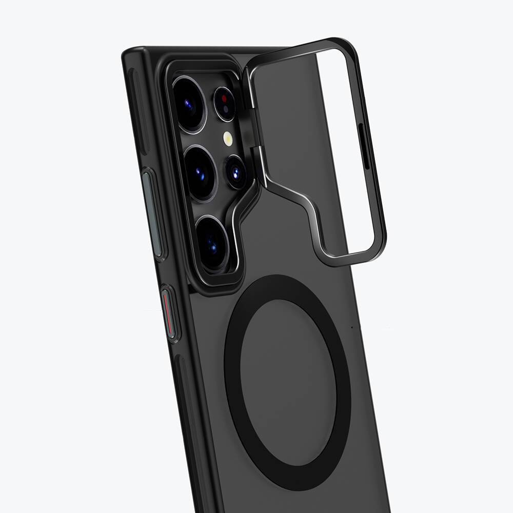 Galaxy S24 Ultra Kılıf M-safe Şarj Özellikli Sararma Önleyici Youngkit Crystal Grid Kapak Gold