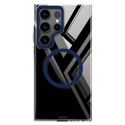 Galaxy S24 Ultra Kılıf M-safe Şarj Özellikli Sararmaya Karşı Dayanıklı Youngkit Clear Crystal Serisi Kapak Siyah