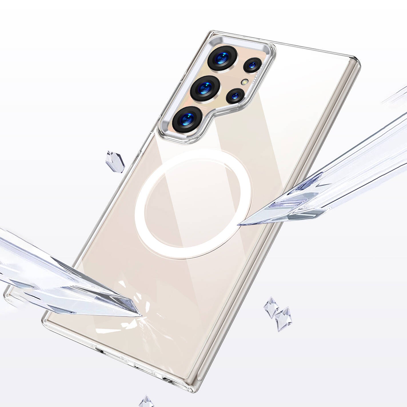 Galaxy S24 Ultra Kılıf M-safe Şarj Özellikli Wlons Efsane Kapak Renksiz