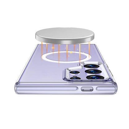 Galaxy S24 Ultra Kılıf M-safe Şarj Özellikli Wlons Efsane Kapak Renksiz