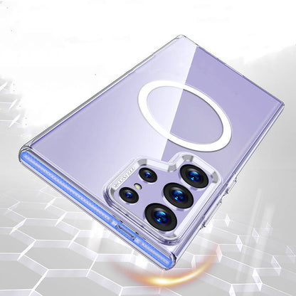 Galaxy S24 Ultra Kılıf M-safe Şarj Özellikli Wlons Efsane Kapak Renksiz