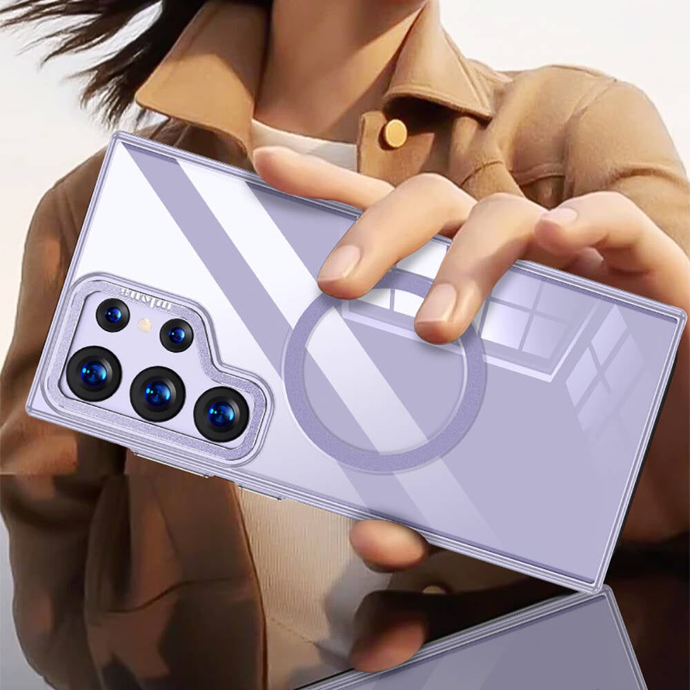 Galaxy S24 Ultra Kılıf M-safe Şarj Özellikli Wlons Standlı Efsane Kapak Siyah