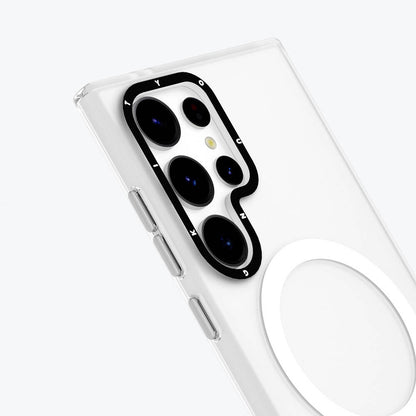 Galaxy S24 Ultra Kılıf M-safe Şarj Özellikli Youngkit Hidden Sand Serisi Kapak Beyaz