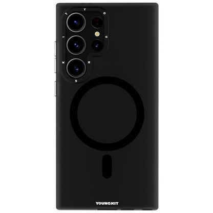 Galaxy S24 Ultra Kılıf M-safe Şarj Özellikli Youngkit Hidden Sand Serisi Kapak Siyah