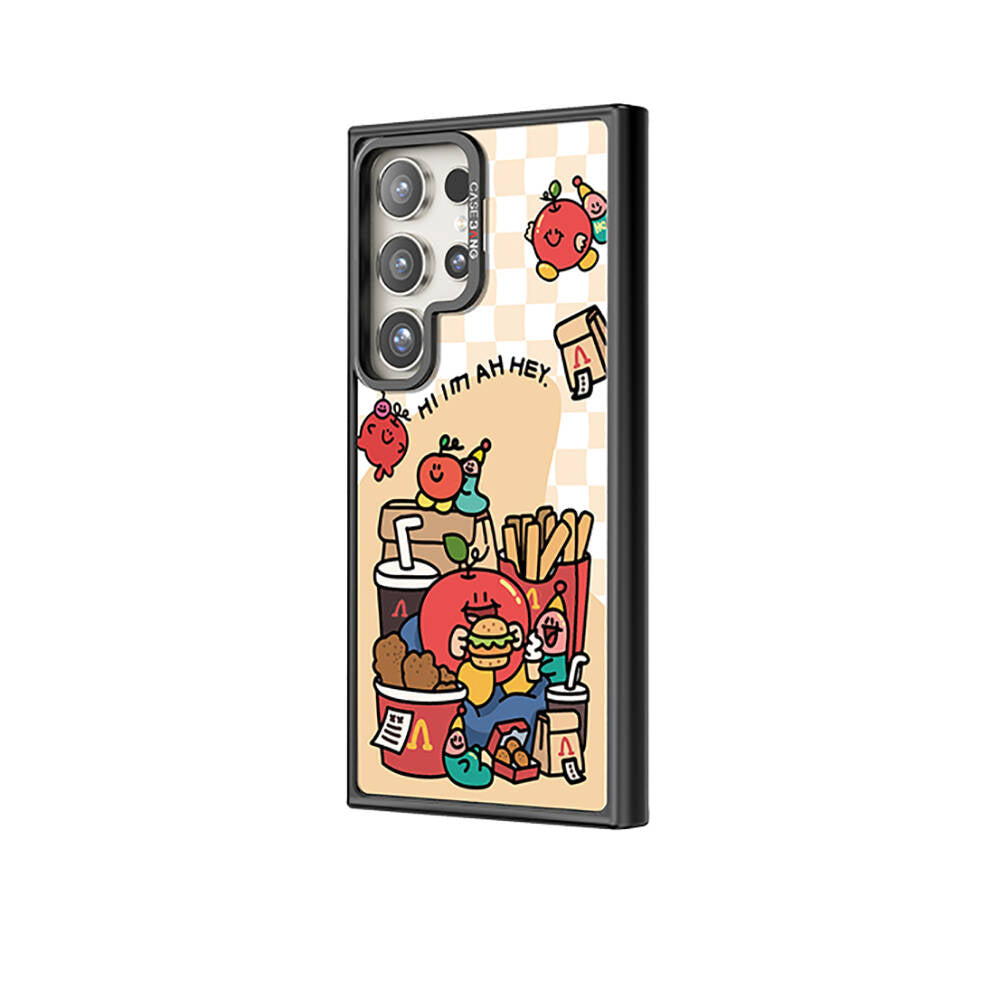 Galaxy S24 Ultra M-safe Şarj Özellikli Casebang Ahhey Serisi Arka Panel Pembe