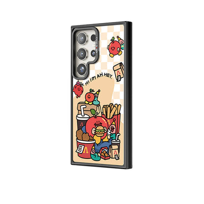 Galaxy S24 Ultra M-safe Şarj Özellikli Casebang Ahhey Serisi Arka Panel Pembe