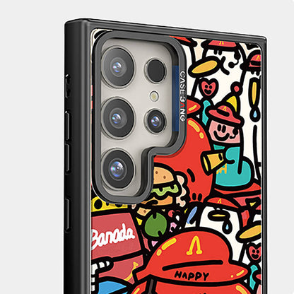 Galaxy S24 Ultra M-safe Şarj Özellikli Casebang Ahhey Serisi Arka Panel Pembe