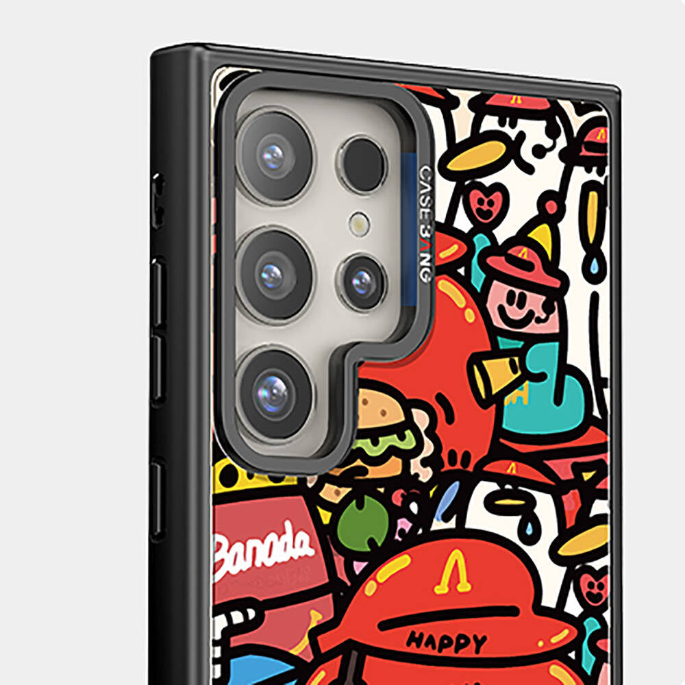 Galaxy S24 Ultra M-safe Şarj Özellikli Casebang Ahhey Serisi Arka Panel Kırmızı