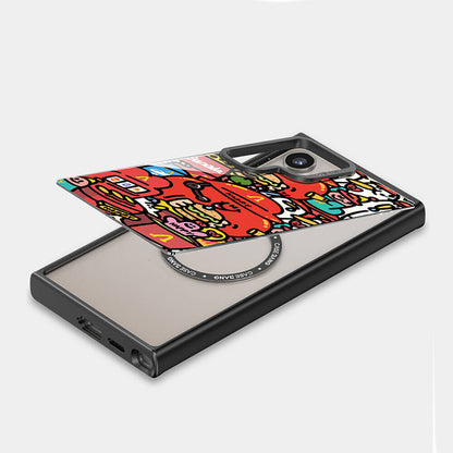 Galaxy S24 Ultra M-safe Şarj Özellikli Casebang Ahhey Serisi Arka Panel Kırmızı