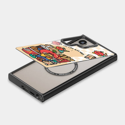 Galaxy S24 Ultra M-safe Şarj Özellikli Casebang Ahhey Serisi Arka Panel Pembe