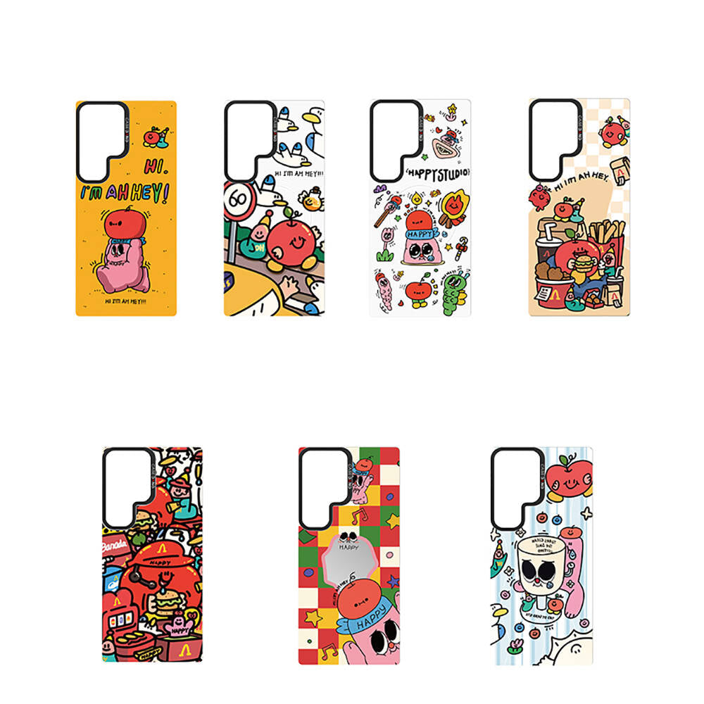 Galaxy S24 Ultra M-safe Şarj Özellikli Casebang Ahhey Serisi Arka Panel Pembe