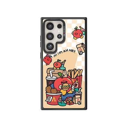 Galaxy S24 Ultra M-safe Şarj Özellikli Casebang Ahhey Serisi Arka Panel Kırmızı