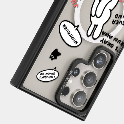 Galaxy S24 Ultra M-safe Şarj Özellikli Casebang Chill Out Serisi Mıknatıslı Arka Panel Siyah