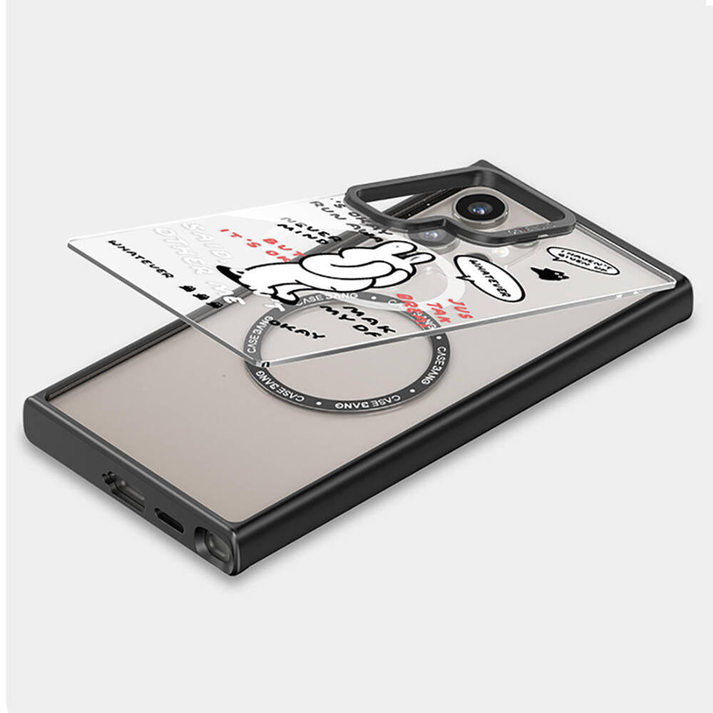 Galaxy S24 Ultra M-safe Şarj Özellikli Casebang Chill Out Serisi Mıknatıslı Arka Panel Siyah