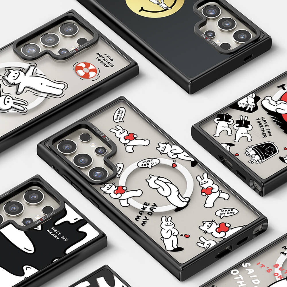 Galaxy S24 Ultra M-safe Şarj Özellikli Casebang Chill Out Serisi Mıknatıslı Arka Panel Siyah