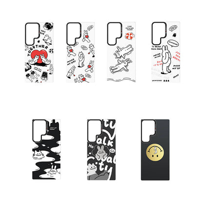 Galaxy S24 Ultra M-safe Şarj Özellikli Casebang Chill Out Serisi Mıknatıslı Arka Panel Siyah