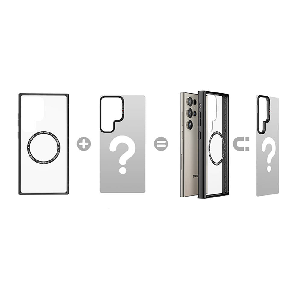 Galaxy S24 Ultra M-safe Şarj Özellikli Casebang Chill Out Serisi Mıknatıslı Arka Panel Siyah