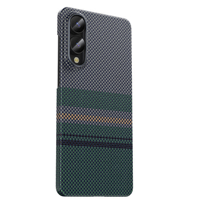 Galaxy S25 Edge Kılıf M-safe Şarj Özellikli Karbon Fiber Tasarımlı Benks Aurora ArmorAir Kevlar Kapak Yeşil