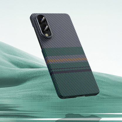 Galaxy S25 Edge Kılıf M-safe Şarj Özellikli Karbon Fiber Tasarımlı Benks Aurora ArmorAir Kevlar Kapak Yeşil