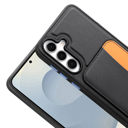 Galaxy S25 FE Kılıf Kartlıklı Zore X-Kart Silikon Kapak Koyu Gri