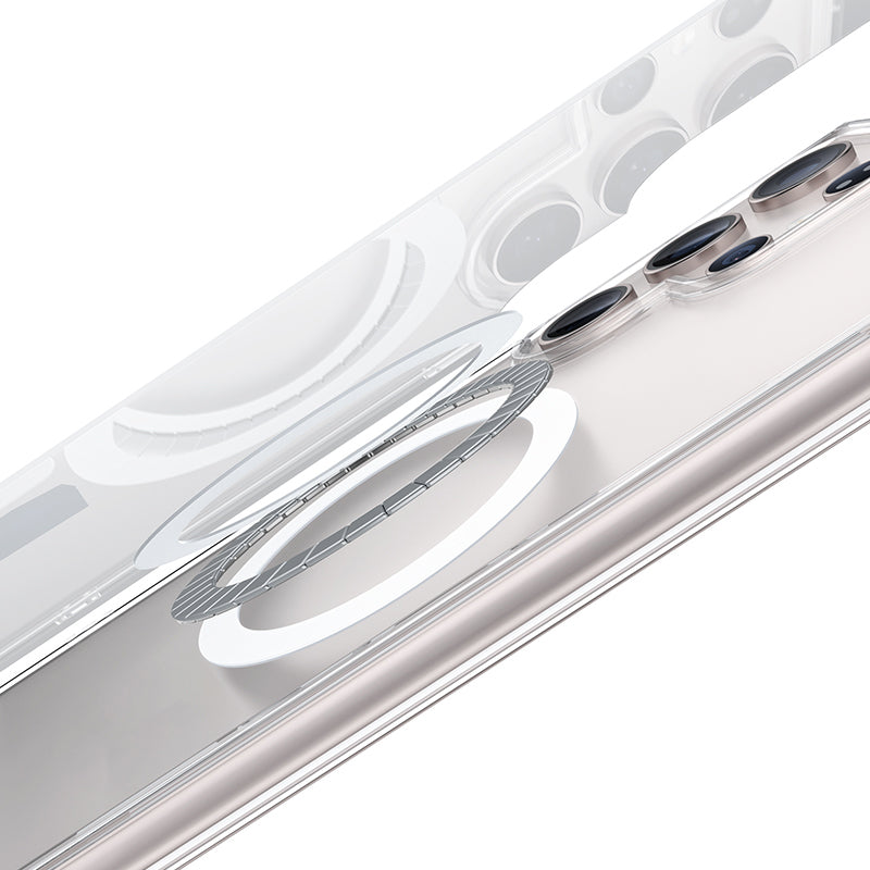 Galaxy S25 Kılıf M-safe Şarj Özellikli Airbagli Şeffaf Benks LucentPro Serisi Kapak Şeffaf