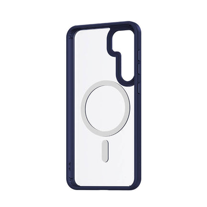 Galaxy S25 Kılıf M-safe Şarj Özellikli Şeffaf Arka Yüzey Benks MagClap TPU Çerçeve Kapak Siyah