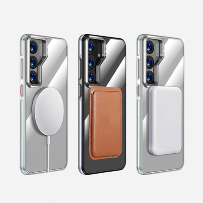 Galaxy S25 Plus Kılıf M-safe Şarj Özellikli Wlons Standlı Efsane Kapak Siyah