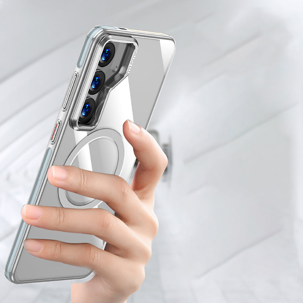 Galaxy S25 Plus Kılıf M-safe Şarj Özellikli Wlons Standlı Efsane Kapak Gri