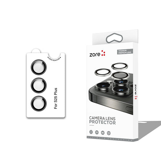 Galaxy S25 Plus Zore CL-12 Premium Safir Parmak İzi Bırakmayan Anti-Reflective Kamera Lens Koruyucu Gümüş