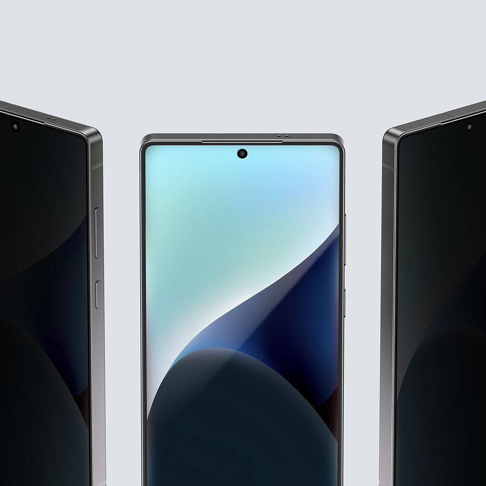 Galaxy S25 Ultra Amazingthing Radix Privacy Parmak İzi Bırakmayan Temperli Cam Ekran Koruyucu Siyah