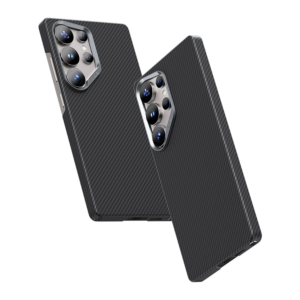 Galaxy S25 Ultra Kılıf Benks M-safe Şarj Özellikli Magnetik ArmorAir 600D Kevlar Fiber Kapak Siyah