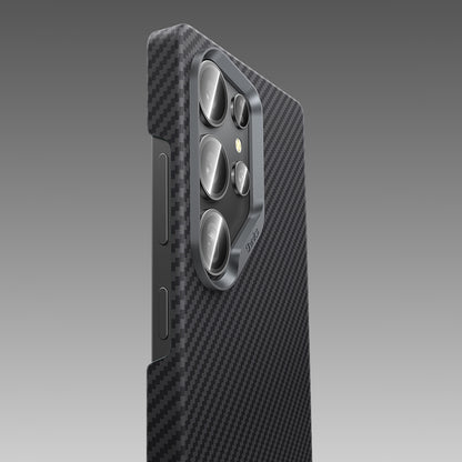 Galaxy S25 Ultra Kılıf Benks M-safe Şarj Özellikli Magnetik ArmorAir 600D Kevlar Fiber Kapak Siyah