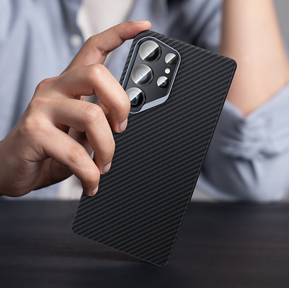 Galaxy S25 Ultra Kılıf Benks M-safe Şarj Özellikli Magnetik ArmorAir 600D Kevlar Fiber Kapak Siyah