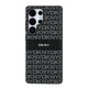 Galaxy S25 Ultra Kılıf DKNY Orjinal Lisanslı Kartlıklı 3D Yazılı Repeat Texture Pattern Kapak Siyah