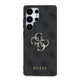 Galaxy S25 Ultra Kılıf Guess Orjinal Lisanslı PU Deri 4G Desenli Metal Büyük 4G ve Yazı Logolu Kapak