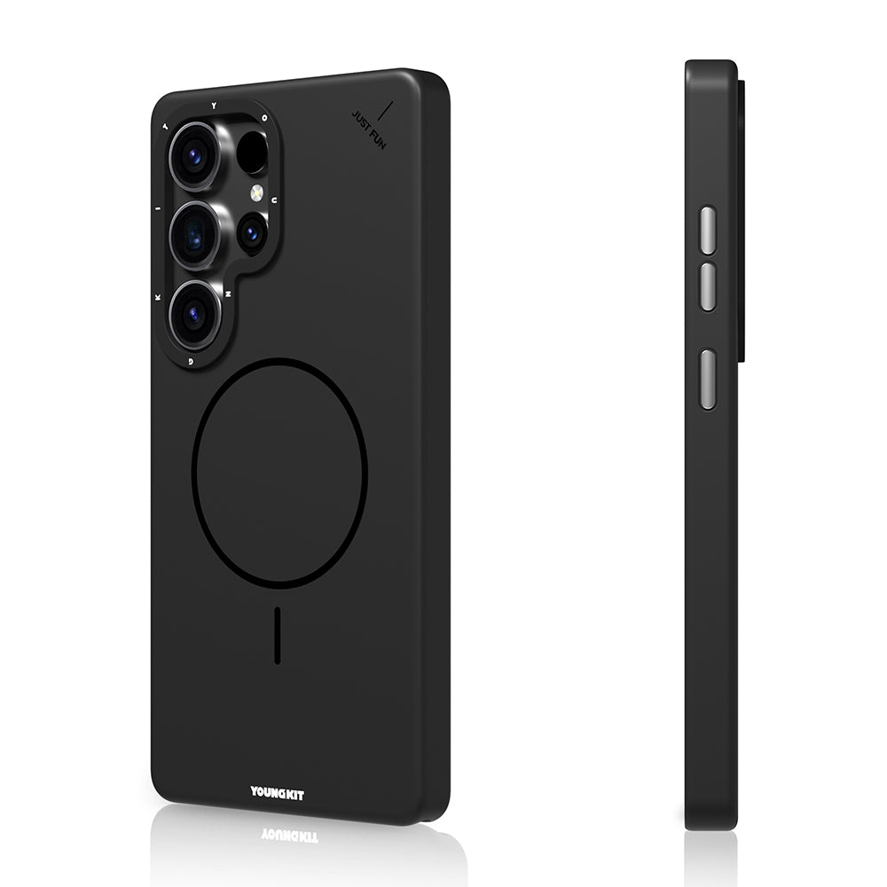 Galaxy S25 Ultra Kılıf M-safe Şarj Özellikli Youngkit Dynamag Serisi Kapak Gri