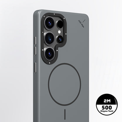 Galaxy S25 Ultra Kılıf M-safe Şarj Özellikli Youngkit Dynamag Serisi Kapak Gold