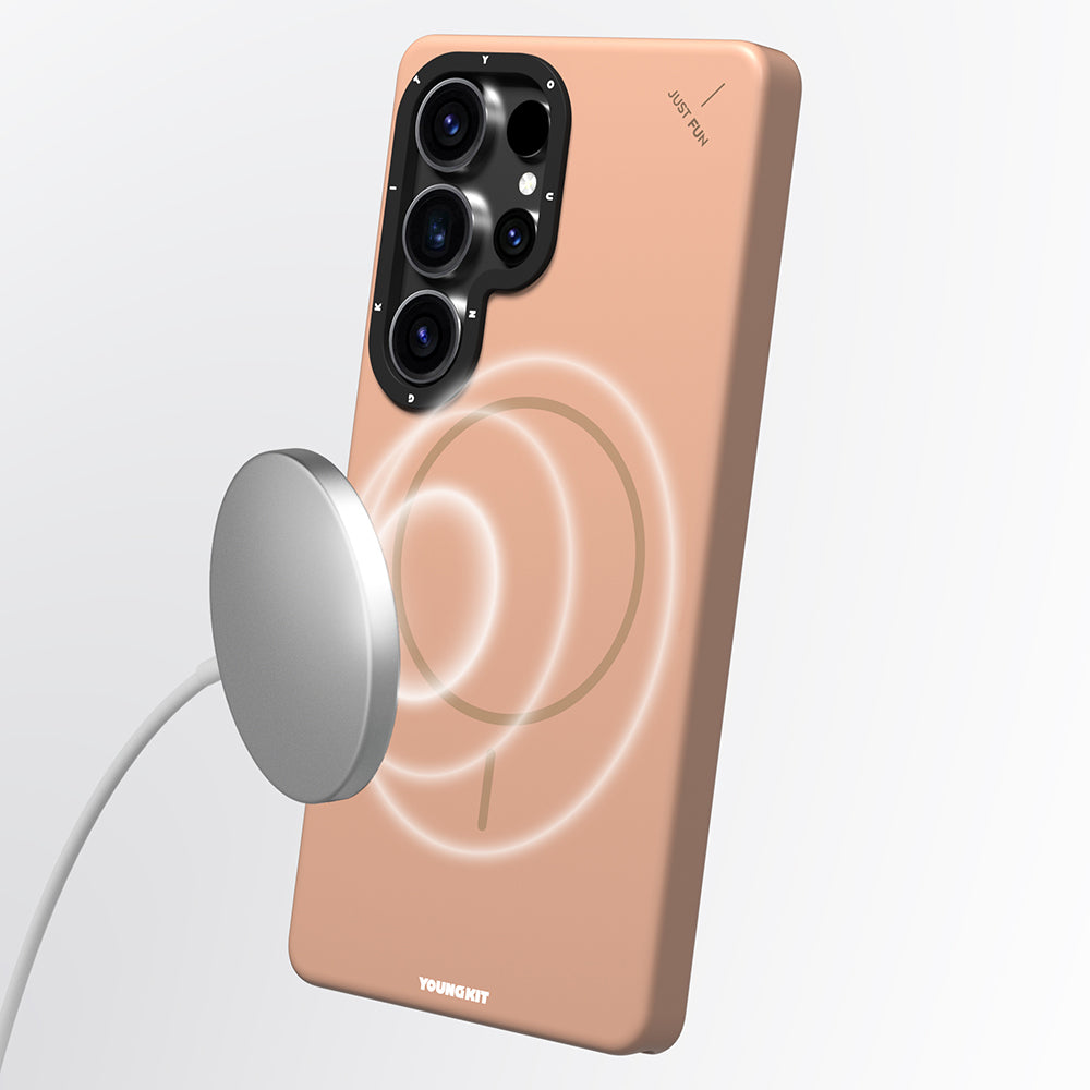 Galaxy S25 Ultra Kılıf M-safe Şarj Özellikli Youngkit Dynamag Serisi Kapak Gri