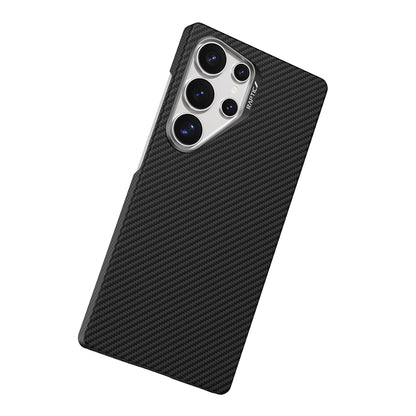 Galaxy S25 Ultra Kılıf M-safe Şarj Özellikli 600D Metal Kamera Çerçeveli Raptic Aramid Fiber Serisi Kapak Siyah