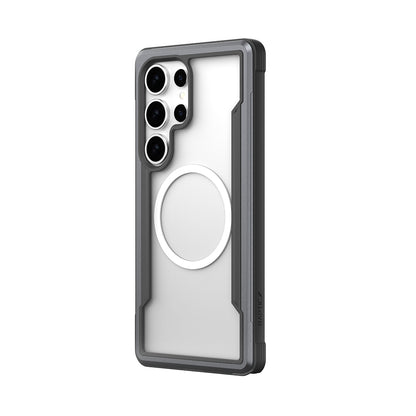 Galaxy S25 Ultra Kılıf M-safe Şarj Özellikli Airbagli Raptic Shield Serisi Şeffaf Arka Yüzey Kapak Siyah