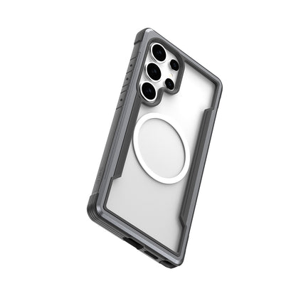 Galaxy S25 Ultra Kılıf M-safe Şarj Özellikli Airbagli Raptic Shield Serisi Şeffaf Arka Yüzey Kapak Colorful